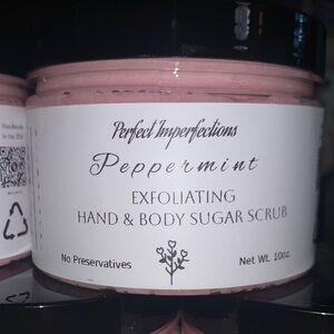Peppermint Exfoliating Hand & Body Sugar Scrub Handmade